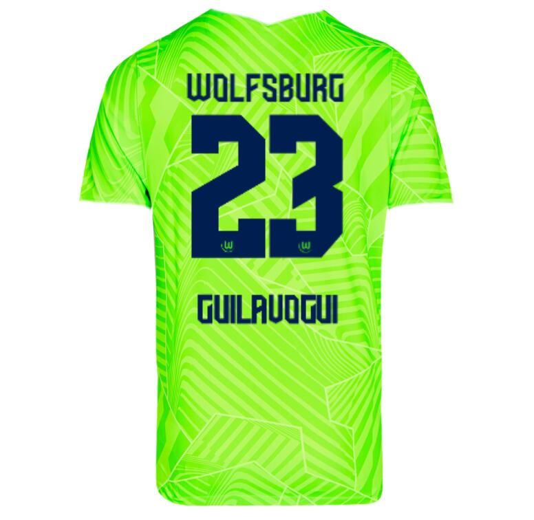 2021/22 Wolfsburg Home Kit Soccer Jersey with Guilavogui 23 printing